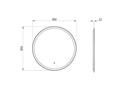 Зеркало ASB WOOD LINE Марика 85 см