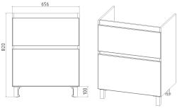 Тумба с раковиной VIANT Мальта 70 