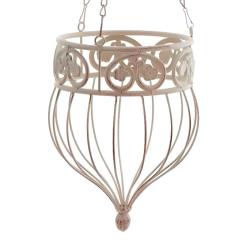 Кашпо металлическое РЕМЕКО Белый 19 см