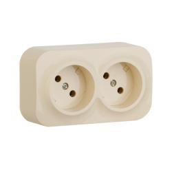 Розетка сетевая LEGRAND Quteo двойная бежевый 782261