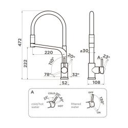 Смеситель для кухни OMOIKIRI Sinto 2 Plus-GM-R 4994467