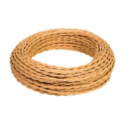 Провод ретро ТМ МЕЗОНИНЪ 2*2,5 мм2 песочное золото