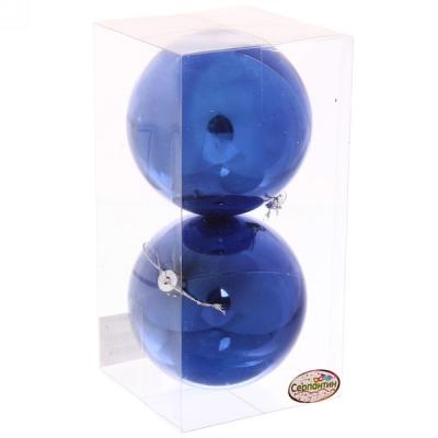 Набор шаров СЕРПАНТИН Глянец синий 10 см