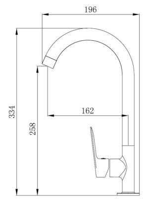 Смеситель для кухни VODA Shore SHR519 Смеситель для кухни VODA Shore SHR519