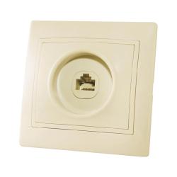 Розетка компьютерная TDM Таймыр RJ45 слоновая кость
