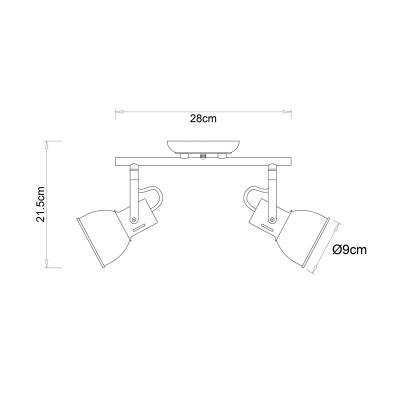 Спот ARTE LAMP Jovi A1677PL-2GO Золотистый, черный