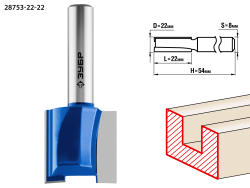 Фреза пазовая прямая ЗУБР 22*22 мм 28753-22-22