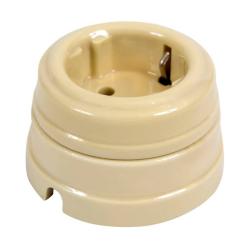 Розетка сетевая ТМ МЕЗОНИНЪ с заземлением слоновая кость GE70301-02