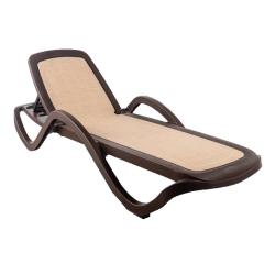 Шезлонг ЭЛЛАСТИК-ПЛАСТ Capri Коричневый 195*73*41 см