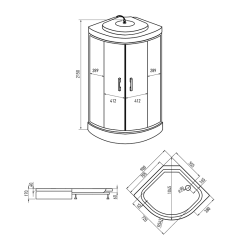 Душевая кабина ERLIT ER3509P-C3-RUS