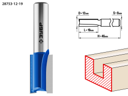 Фреза пазовая прямая ЗУБР 12*19 мм 28753-12-19