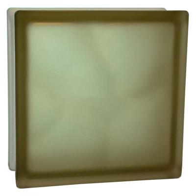 Стеклоблок основной GLASS BLOCK Волна окрашенный в массе бронзовый матовый