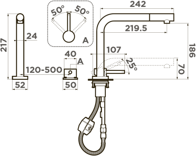 Смеситель для кухни OMOIKIRI Nara-S 4994371