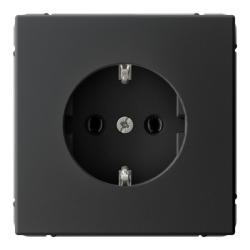 Механизм розетки сетевой SYSTEME ELECTRIC Art Gallery с заземлением карбон GAL001043S