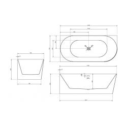 Ванна акриловая ABBER 170*78 см AB9258-1,7R 