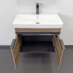 Тумба с раковиной COMFORTY Соло 70 дуб темно-коричневый