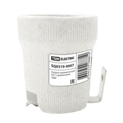 Патрон TDM Е27 керамика с держателем