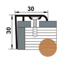 Профиль угловой ЛУКА ЛУ-30 ламинированный Бук натуральный 4083 н 1,35 м
