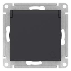 Механизм розетки сетевой SYSTEME ELECTRIC Atlas design карбон ATN001046