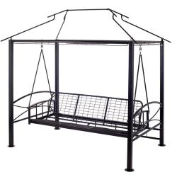 Беседка-качели УДАЧНАЯ МЕБЕЛЬ Пальмира Винный 257*177*243 см