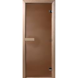 Дверь для бани DOORWOOD Бронза матовая правое 2000*700 мм