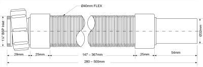Труба гибкая MCALPINE MRMF1-05 раздвижная