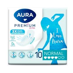 Прокладки гигиенические AURA Premium normal 10 шт