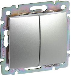 Механизм выключателя LEGRAND Valena 2 клавиши алюминий 770105