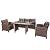 Комплект садовой мебели AFINA GARDEN 305 Коричневый AFM-305 AL