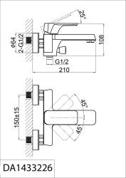 Смеситель для ванны D&K Berlin Steinbeis DA1433226 