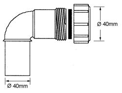 Отвод MCALPINE 40C-WH