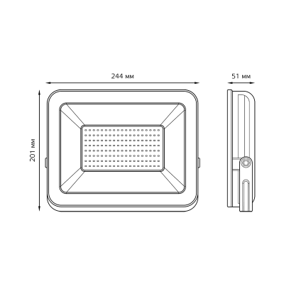 Прожектор LED GAUSS 100W черный 613100100P