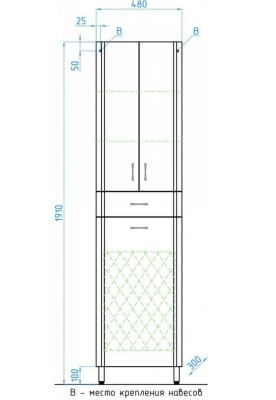 Пенал STYLE LINE 48*191 см
