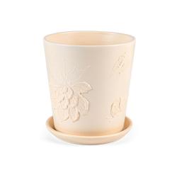 Горшок керамический СТУДИЯ ДЕКОР Жаклин Бежевый 5,6 л