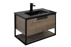 Тумба с раковиной COMFORTY Бонн 75 дуб темный