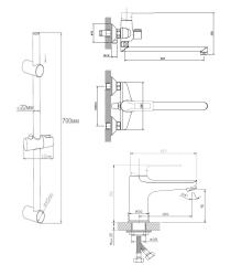 Набор смесителей ESKO Belgrade BD3IN1long