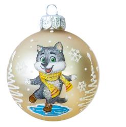 Шар КОЛОМЕЕВ Волчонок на коньках 65 мм