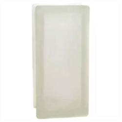 Стеклоблок половинка GLASS BLOCK Молочный матовый окрашенный внутри