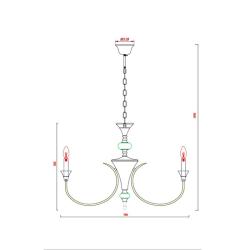 Люстра ARTE LAMP Collinetta A4094LM-8PB Медь