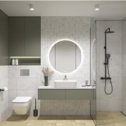 Плитка базовая CERSANIT Tenero Цветы Серый 29,7*59,8 см