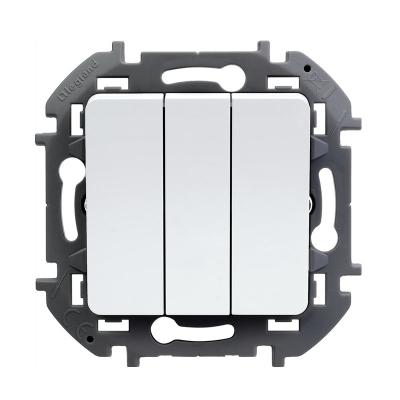 Механизм выключателя LEGRAND Inspiria 3 клавиши белый 673640