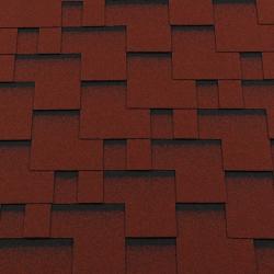 Гибкая черепица ROOFSHIELD Classic Модерн Красный с оттенением