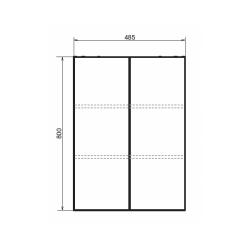 Шкаф COMFORTY Порто 50 дуб темно-коричневый 48,5*80 см