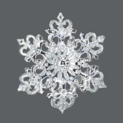 Елочное украшение HOLIDAY CLASSICS Снежинка Зимнее кружево серебряный 11,5*12,5 см
