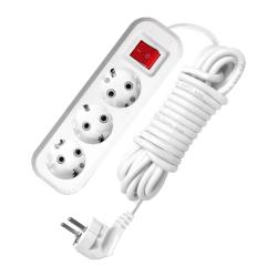 Удлинитель UNIVERSAL 3 гнезда с заземлением с выключателем 3 м 1726