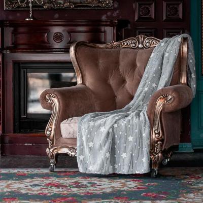 Плед CASA CONFORTE Stella Звезды Серый 150*200 см