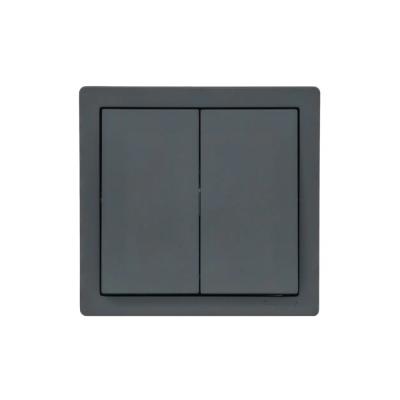 Выключатель LEZARD Leto 2 клавиши графит 752-3400-101