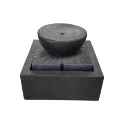 Фонтан GLQ Чаша Графит 37,5*37,5*23,5 см