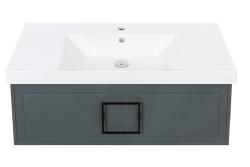 Тумба с раковиной LA FENICE Cubo 100 серо-зеленый 