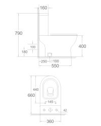 Унитаз-компакт AGGER GPK-003